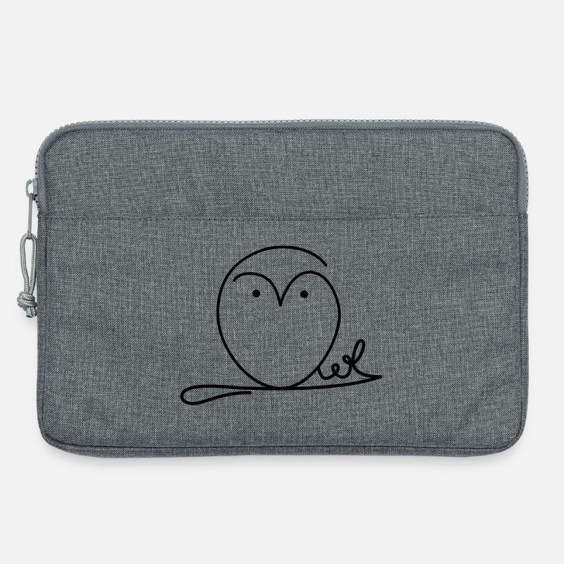 Eule Signatur - Laptoptasche 13" - Grau meliert