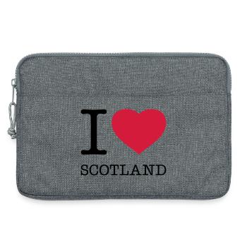 I LOVE SCOTLAND Schottland - Laptop bag 13" - heather grey - Front