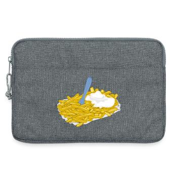 pommes frites speise fast food - Laptoptasche 13" - Grau meliert - Vorne