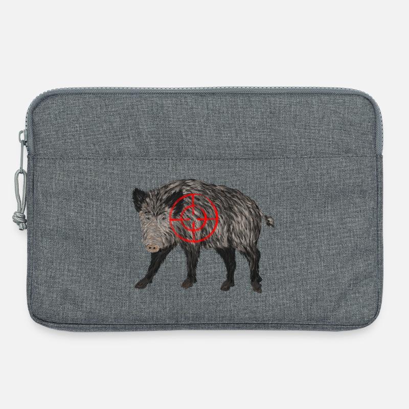 wildschwein jäger - Laptoptasche 13" - Grau meliert