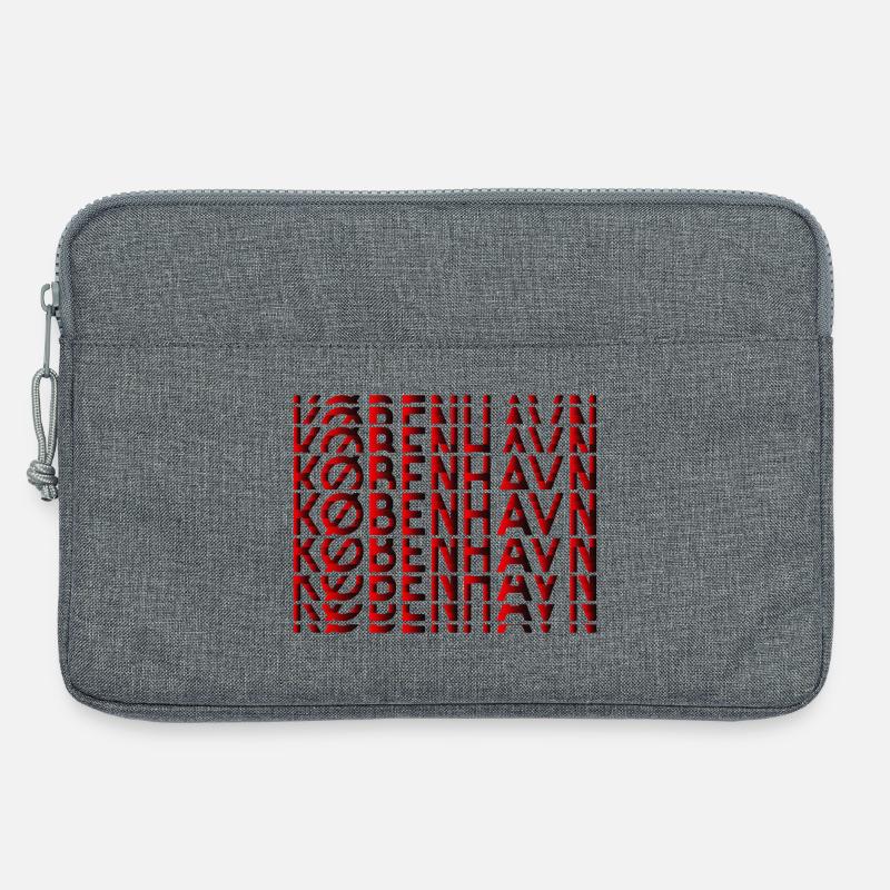 Kopenhagen Neon Typografie Muster - Laptoptasche 13" - Grau meliert