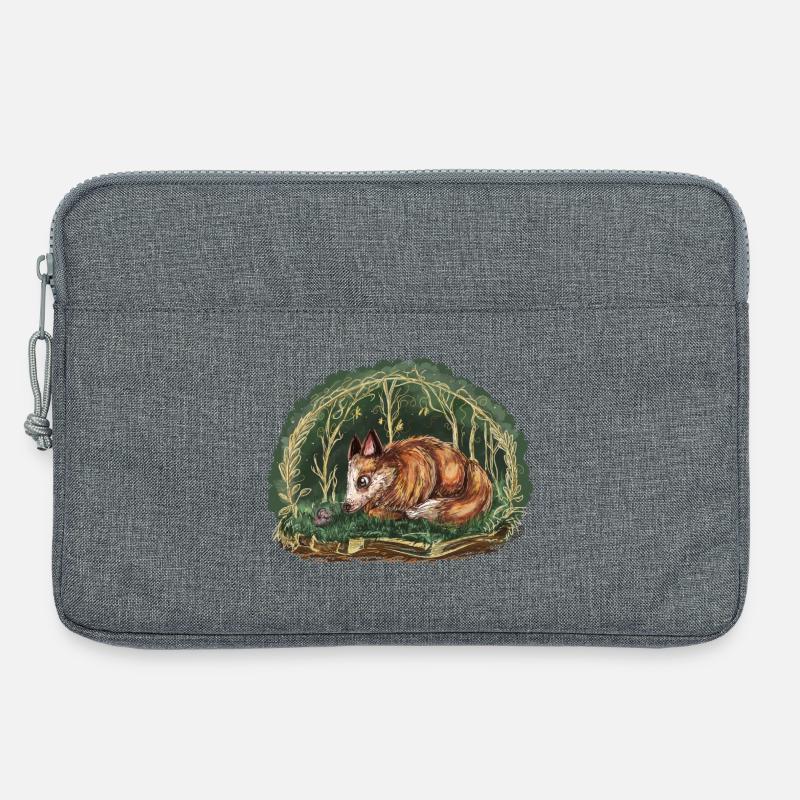Fuchs und Maus - Laptoptasche 13" - Grau meliert