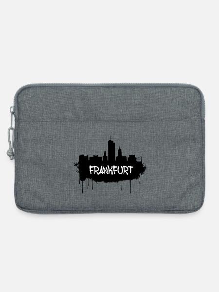 Frankfurt Graffiti Skyline - Laptoptasche 13" - Grau meliert