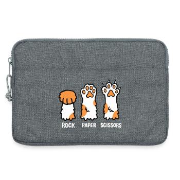 Katze Kätzchen Pfote - Laptoptasche 13" - Grau meliert - Vorne