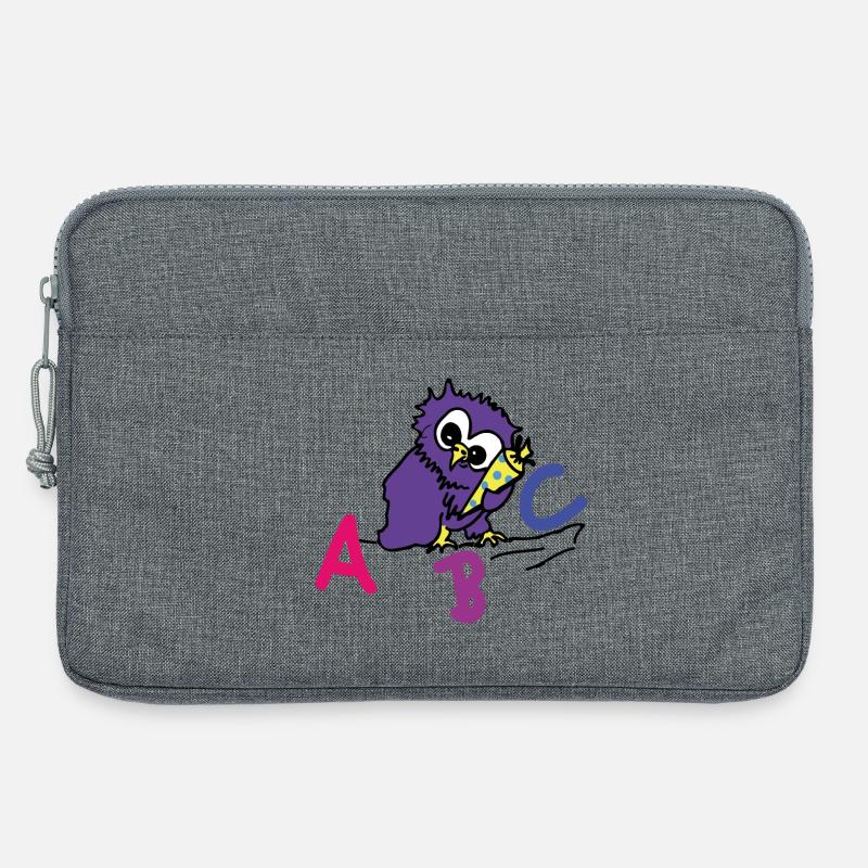 ABC Eule - Laptoptasche 13" - Grau meliert