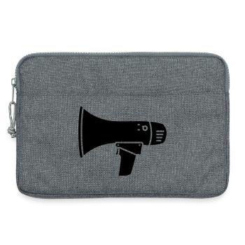 Megaphone loud demo ultras - Laptop bag 13" - heather grey - Front