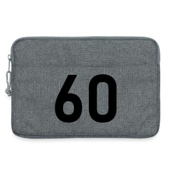 60. 60 YEARS. 60th ANNIVERSARY. 60TH BIRTHDAY. - Laptop bag 13" - heather grey - Front