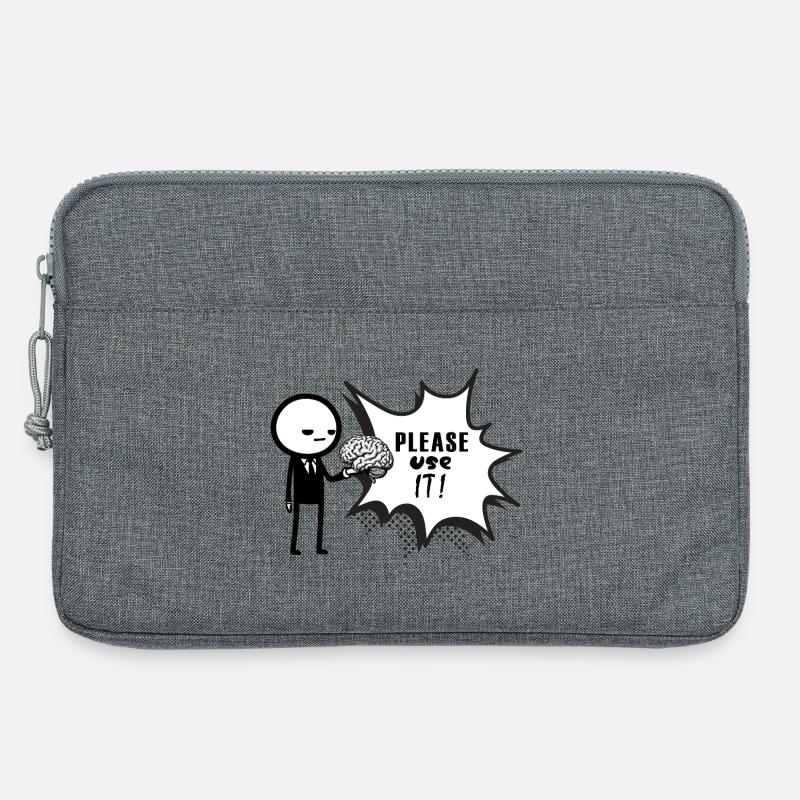 pls_use_it - Laptoptasche 13" - Grau meliert