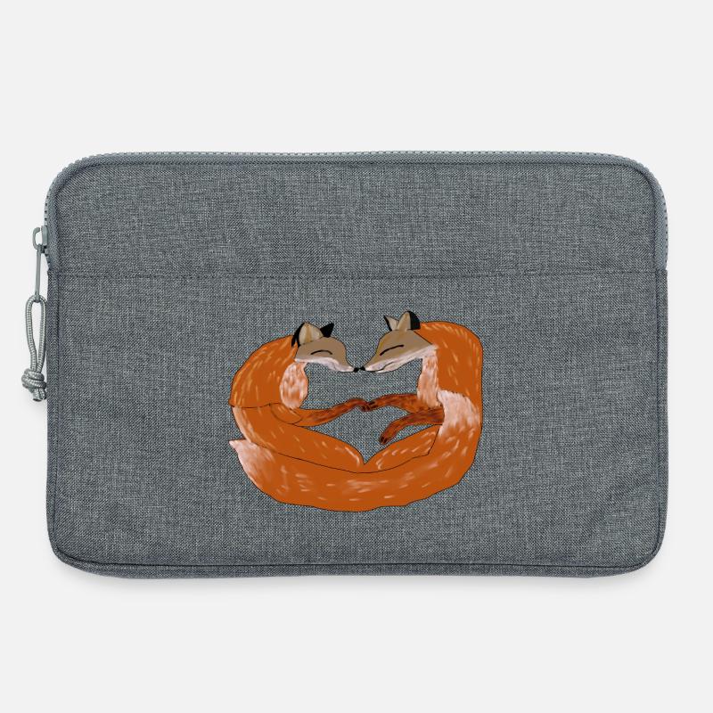 Fuchsherz Zweisamkeit - Laptoptasche 13" - Grau meliert