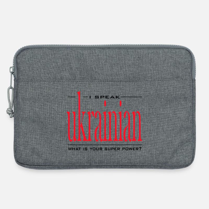 Supermacht Ukrainisch - Laptoptasche 13" - Grau meliert