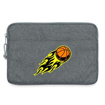 Basketball flame - Laptop bag 13" - heather grey - Front