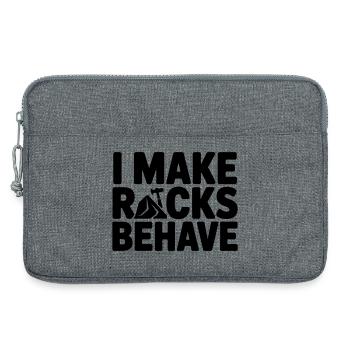 Dicton drôle de tailleur de pierre - Sacoche pour ordinateur portable 13 pouces - gris chiné - Devant