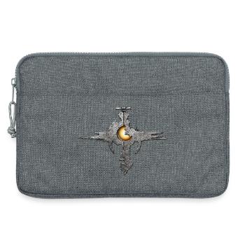 Lune du Fragment Sacré – Sigil Mystique - Sacoche pour ordinateur portable 13 pouces - gris chiné - Devant