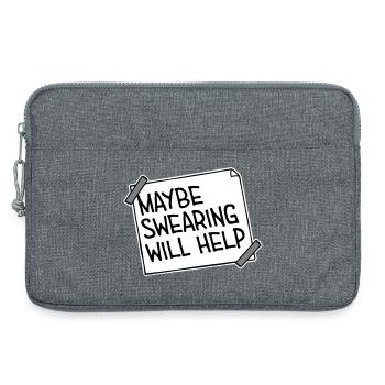 Maybe Swearing Will Help Sarkastisch Spruch Grafik - Laptoptasche 13" - Grau meliert - Vorne