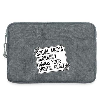 Les réseaux sociaux nuisent sérieusement à la santé mentale selon les affirmations - Sacoche pour ordinateur portable 13 pouces - gris chiné - Devant