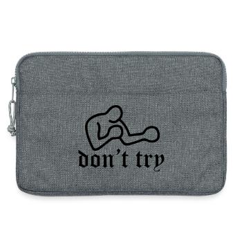 Dont Try Bukowski - Laptop bag 13" - heather grey - Front