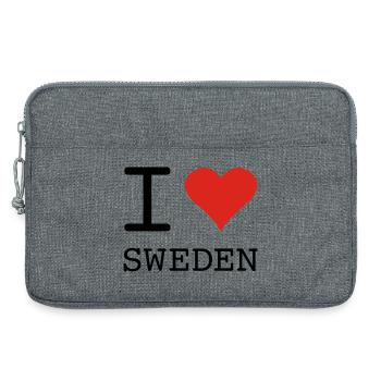 I LOVE SWEDEN Schweden - Laptop bag 13" - heather grey - Front