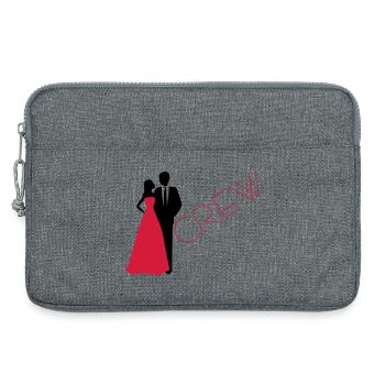 Département mariage marié mariée - Sacoche pour ordinateur portable 13 pouces - gris chiné - Devant