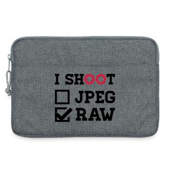 I Shoot – Fotografie Kamera Fotograf - Laptoptasche 13" - Grau meliert - Vorne