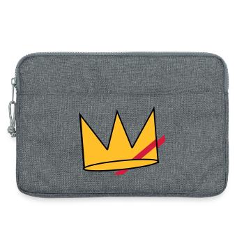Flowers patch - Laptop bag 13" - heather grey - Front
