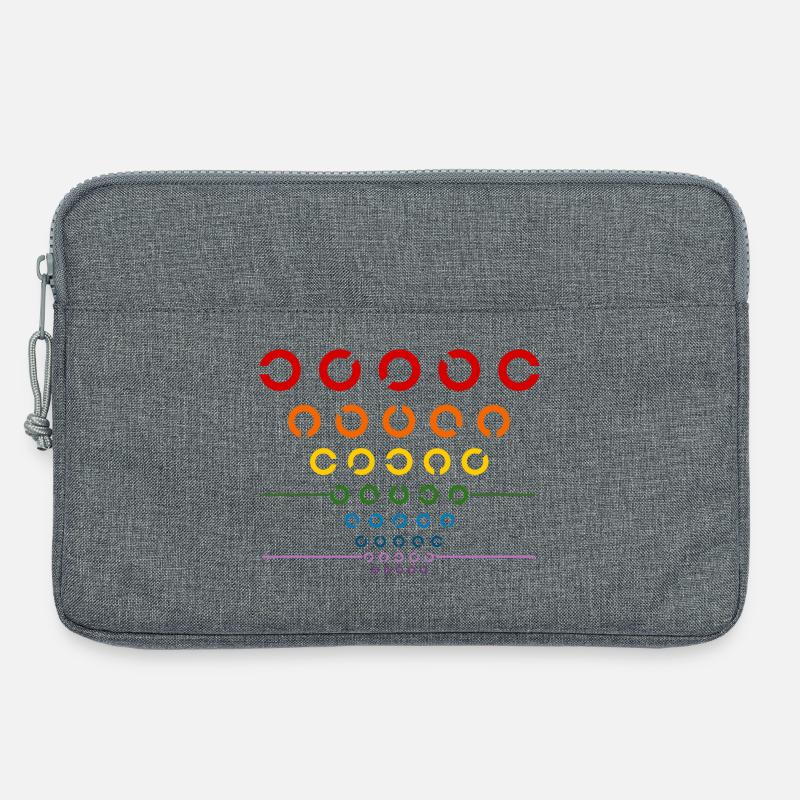 Regenbogen Sehtest - Laptoptasche 13" - Grau meliert