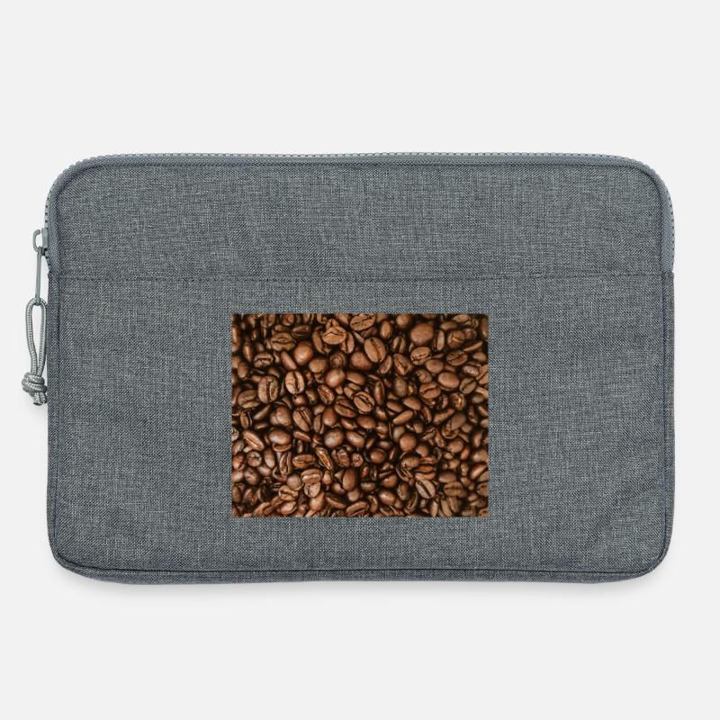 Kaffeebohnen Muster - Laptoptasche 13" - Grau meliert