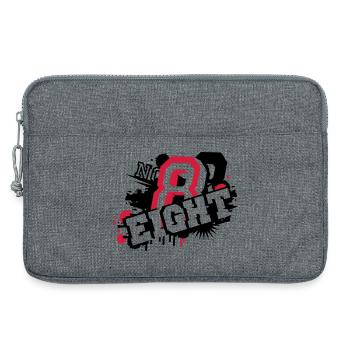 nombre élégant huit graffiti en 3D - Sacoche pour ordinateur portable 13 pouces - gris chiné - Devant