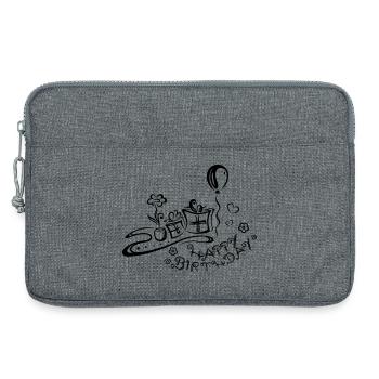 Happy Birthday motif, Congratulations - Laptop bag 13" - heather grey - Front