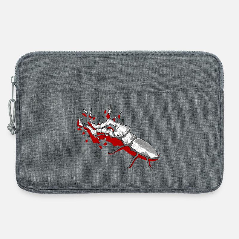 roter Drachen - Laptoptasche 13" - Grau meliert