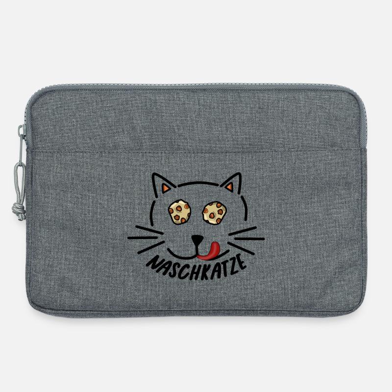 Naschkatze - Laptoptasche 13" - Grau meliert