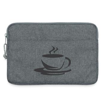 Icône café café tasse de café icône d’illustration - Sacoche pour ordinateur portable 13 pouces - gris chiné - Devant
