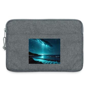 Water Night Blue Light Play Sea - Laptop bag 13" - heather grey - Front