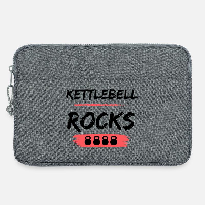 Kettlebell ROCKS Shirts - Laptoptasche 13" - Grau meliert