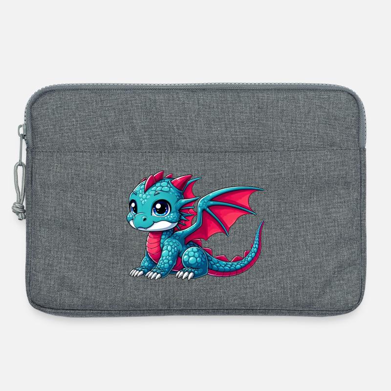 Drache - Laptoptasche 13" - Grau meliert