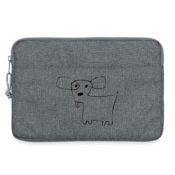 02 Doggie Shorts - Laptoptasche 13" - Grau meliert - Vorne