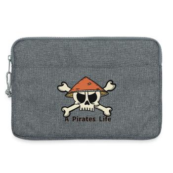 Un logo de Pirates Life - Sacoche pour ordinateur portable 13 pouces - gris chiné - Devant