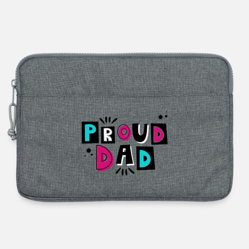 Stolzer Papa - Das perfekte Geschenk für Väter - Laptoptasche 13" - Grau meliert