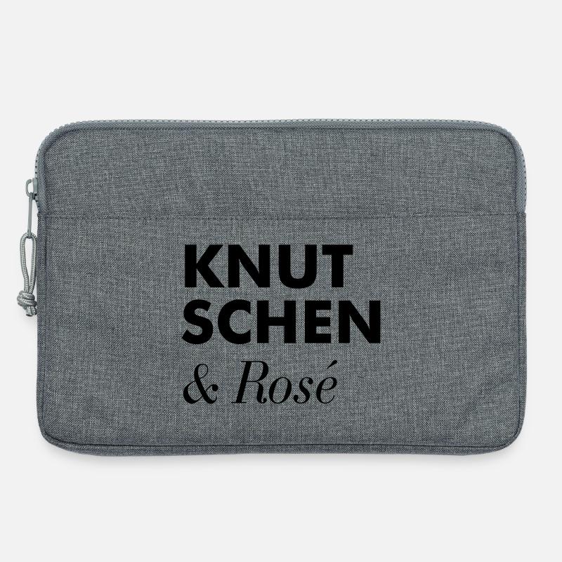 Knutschen Rosé Sommer Tshirt - Laptoptasche 13" - Grau meliert