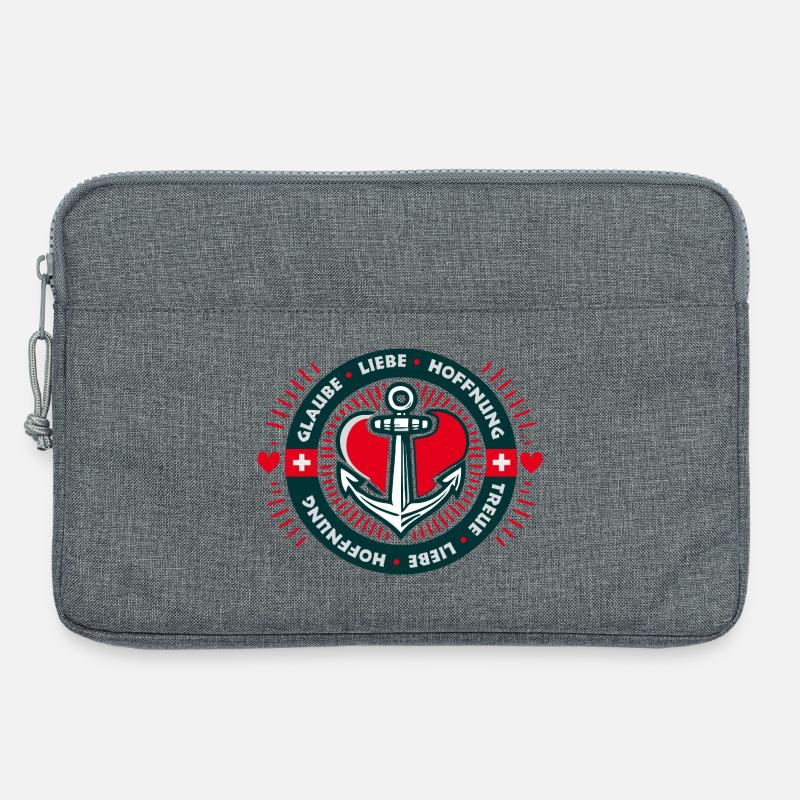 Glaube Liebe Hoffnung - Laptoptasche 13" - Grau meliert