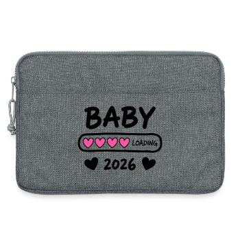 Baby Loading 2026 Pregnancy Parents - Laptop bag 13" - heather grey - Front