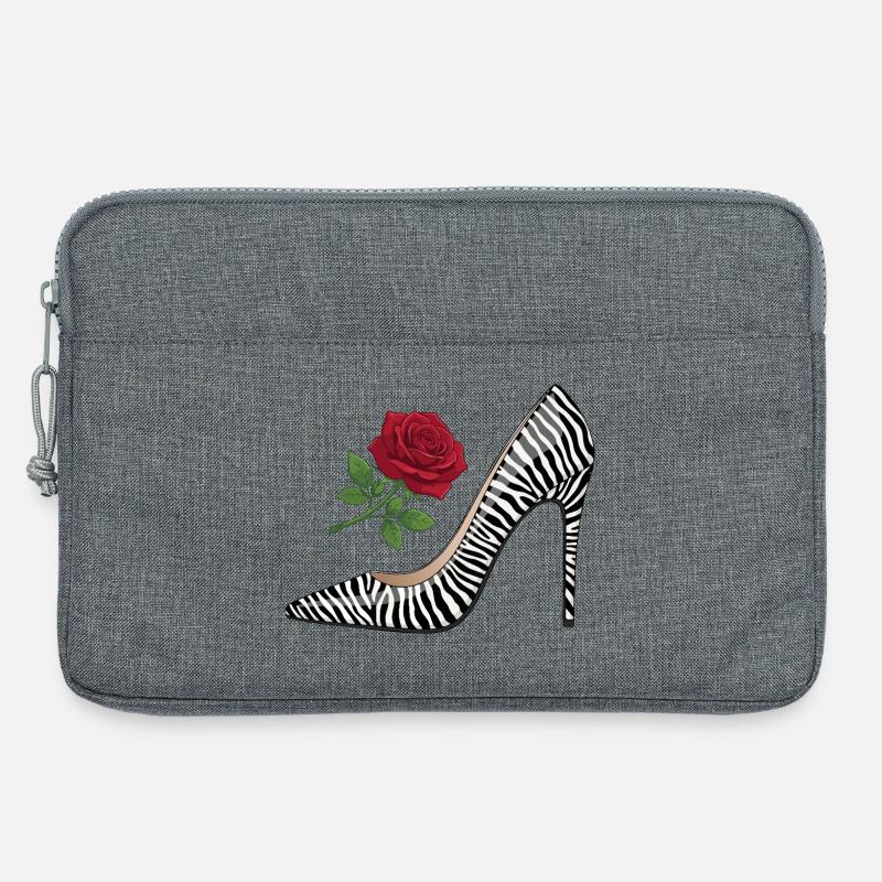 Zebra High Heel Rose - Laptoptasche 13" - Grau meliert