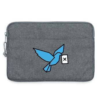 Oiseau porteur de vote : oiseau multicolore - Sacoche pour ordinateur portable 13 pouces - gris chiné - Devant