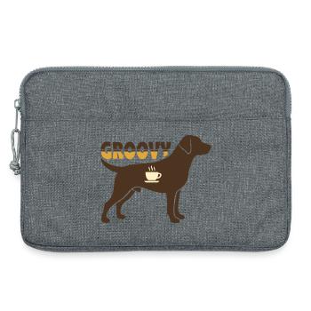 Groovy Hund Retriever Retro - Laptoptasche 13" - Grau meliert - Vorne