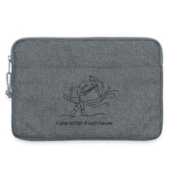 Ganz schön frisch heute – Lustig Norddeutsch - Laptoptasche 13" - Grau meliert - Vorne