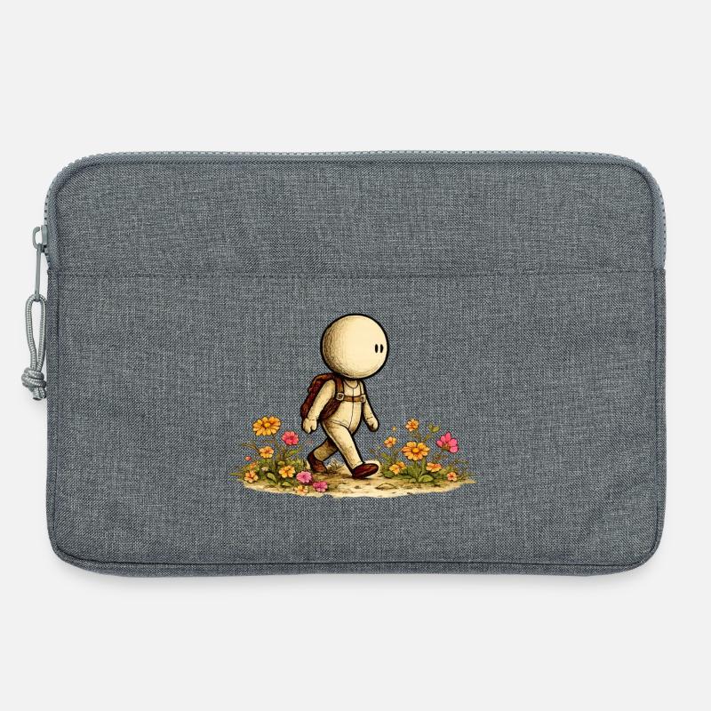 Der kleine Gedanke | Wanderer - Laptoptasche 13" - Grau meliert