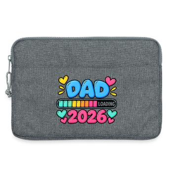 Papa lädt 2026 – Neue Vater-Ankündigung - Laptoptasche 13" - Grau meliert - Vorne