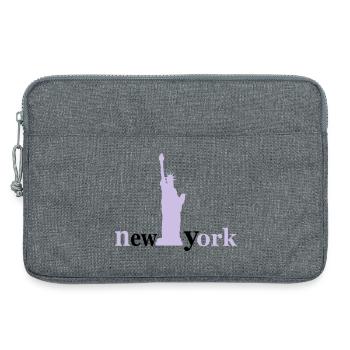 new_york - Laptop bag 13" - heather grey - Front