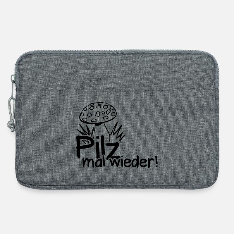 Pilz Spruch Pilzsammler Wald Herbst Geschenk - Laptoptasche 13" - Grau meliert