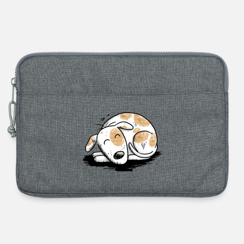 Drolliger Jack Russell Hund Comic - Laptoptasche 13" - Grau meliert