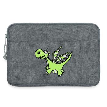 Mächtiger Drache - Laptoptasche 13" - Grau meliert - Vorne